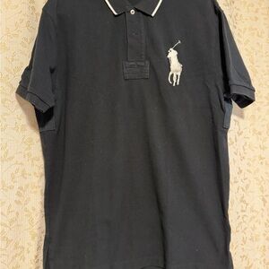 Polo by Ralph Lauren Black Polo Shirt with White Accents